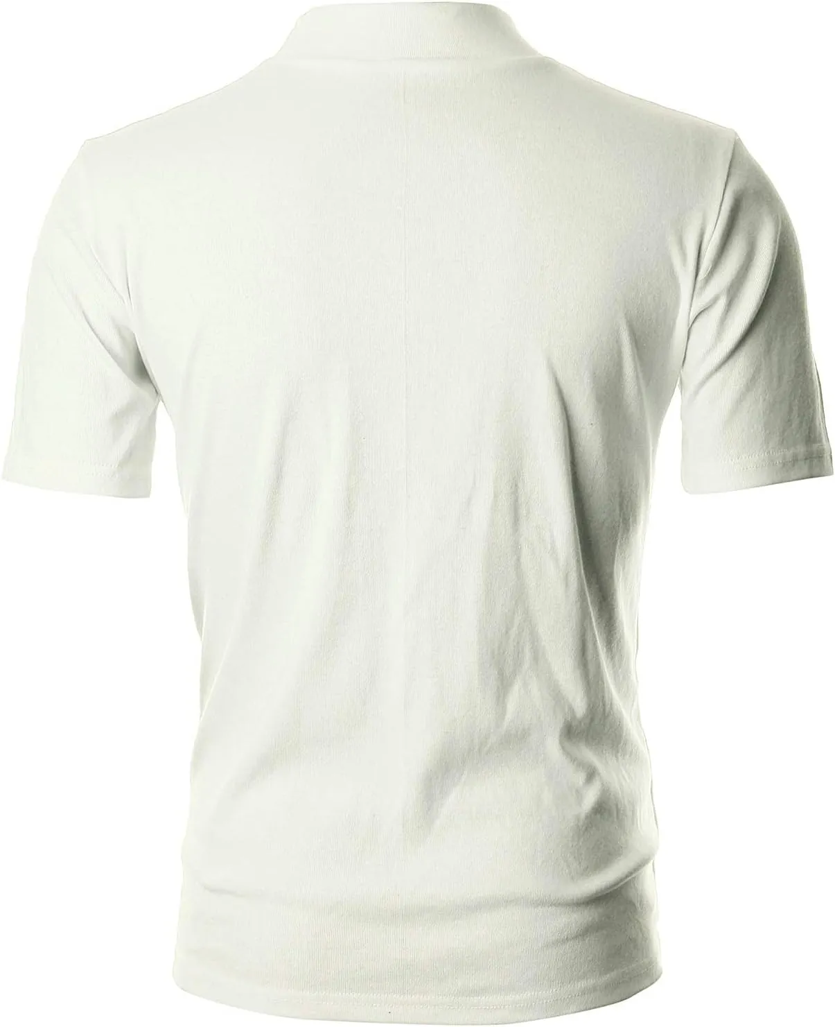 Ohoo Mens Short Sleeve Mock Turtleneck Basic Tops Lightweight Slim Fit Pullover Sweater