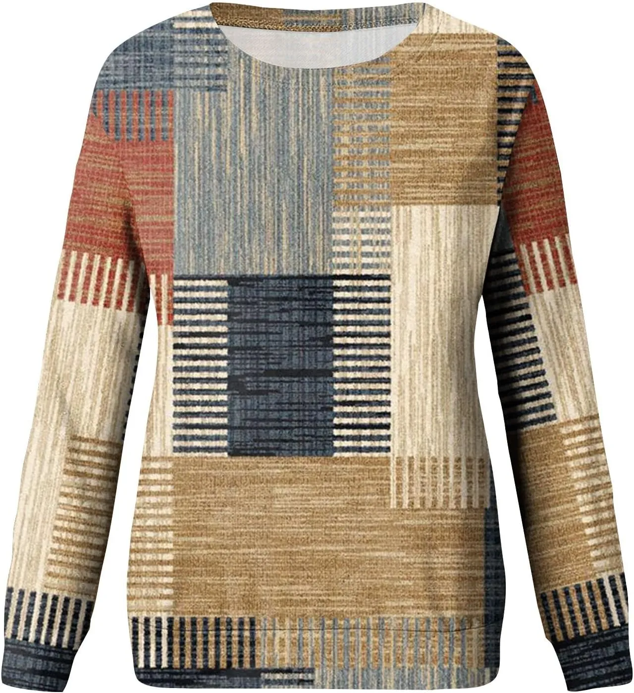 Oversized Sweatshirt For Women Plus Size Long Sleeve Fall Tops Side Split Crewneck Pullover