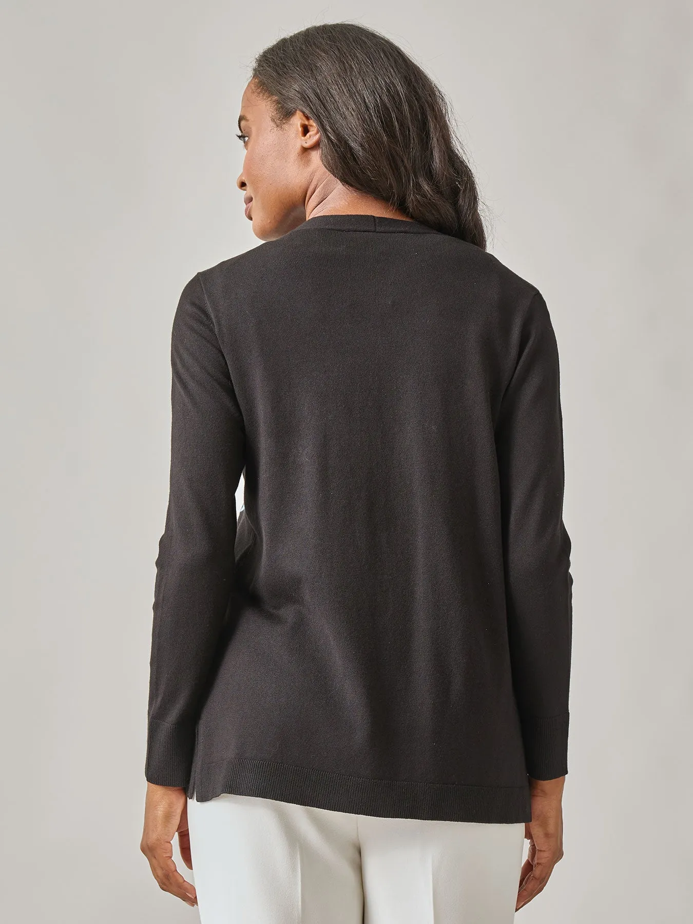 Plus Floral Embroidered Cardigan