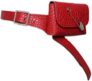 PU Leather Belt Fanny Pack Crocodile Pattern Removable Belt Envelope Waist Purse Waist Pouch Belt Bag