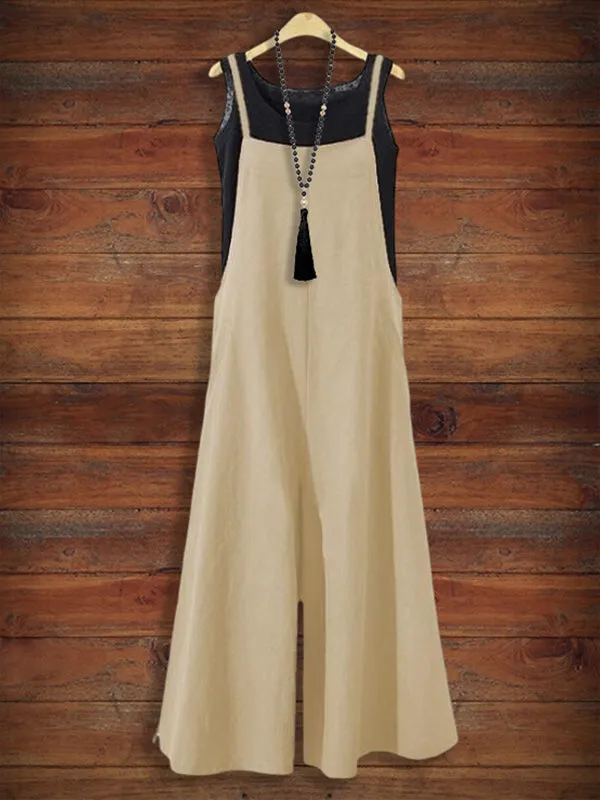 Relaxed Wide Leg Overall