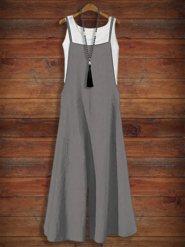 Relaxed Wide Leg Overall