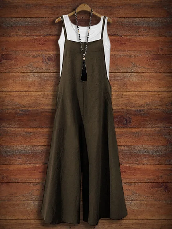 Relaxed Wide Leg Overall