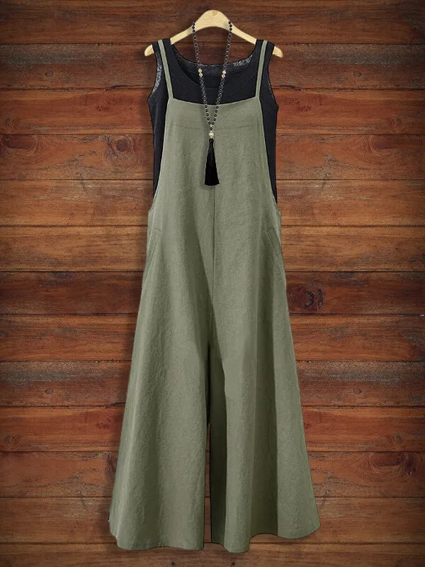 Relaxed Wide Leg Overall