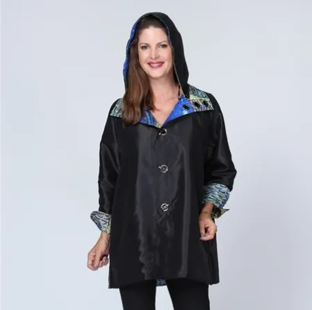 REVERSIBLE RAIN JACKET CAFE TERRACE AT NIGHT 8839