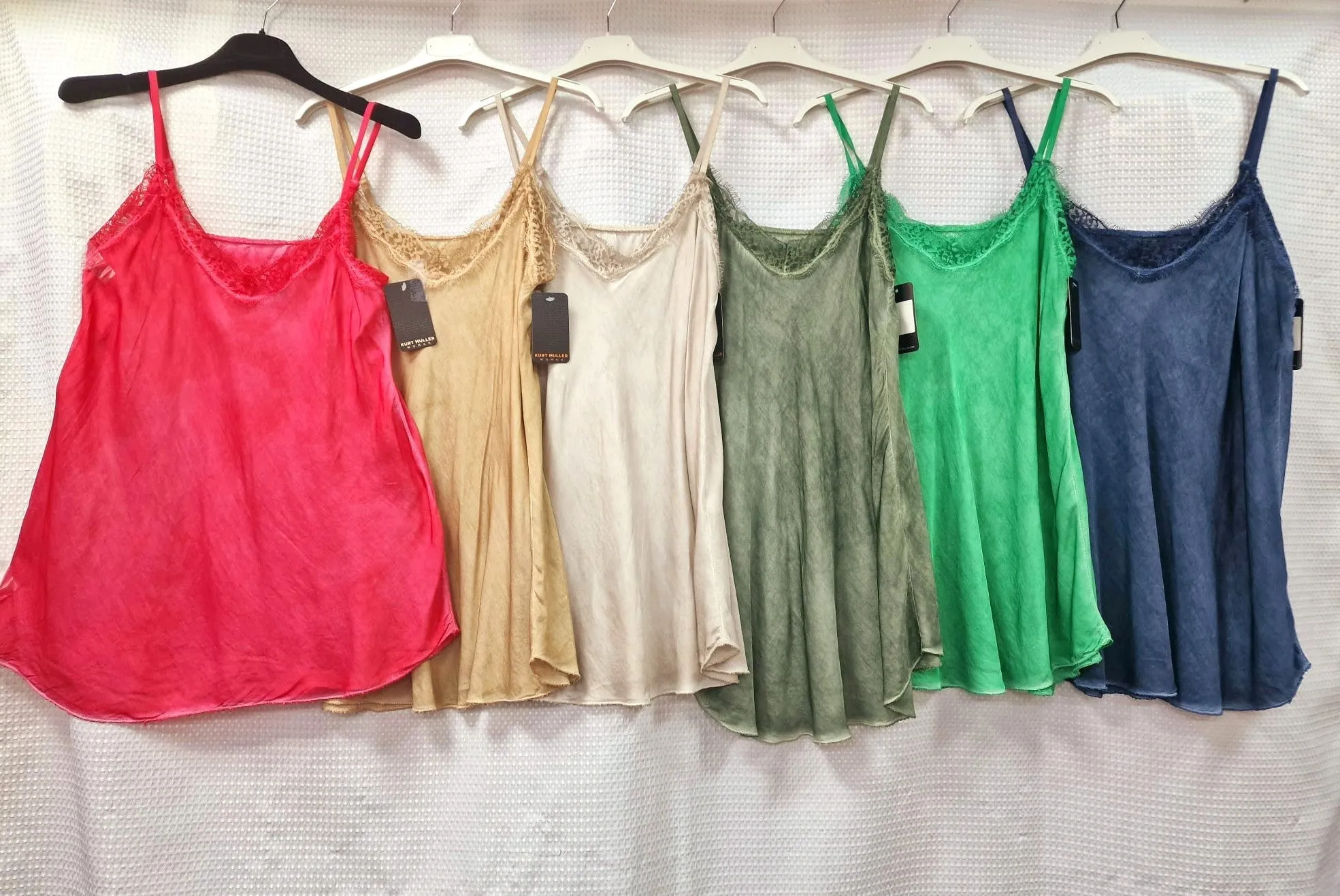 Sateen Crochet Trim Vest Top