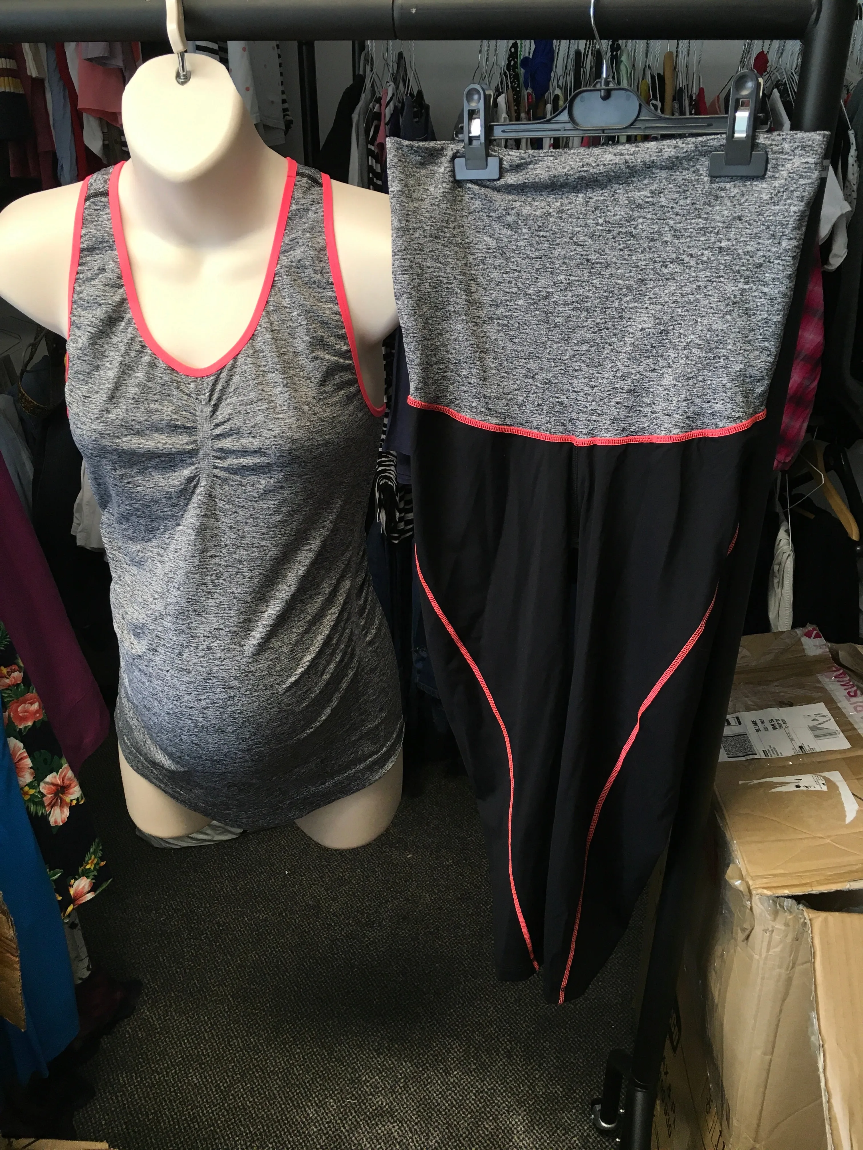 Seraphine 2 Piece Active Top & Leggings Set Yoga Sportswear - Size Maternity M UK 10-12