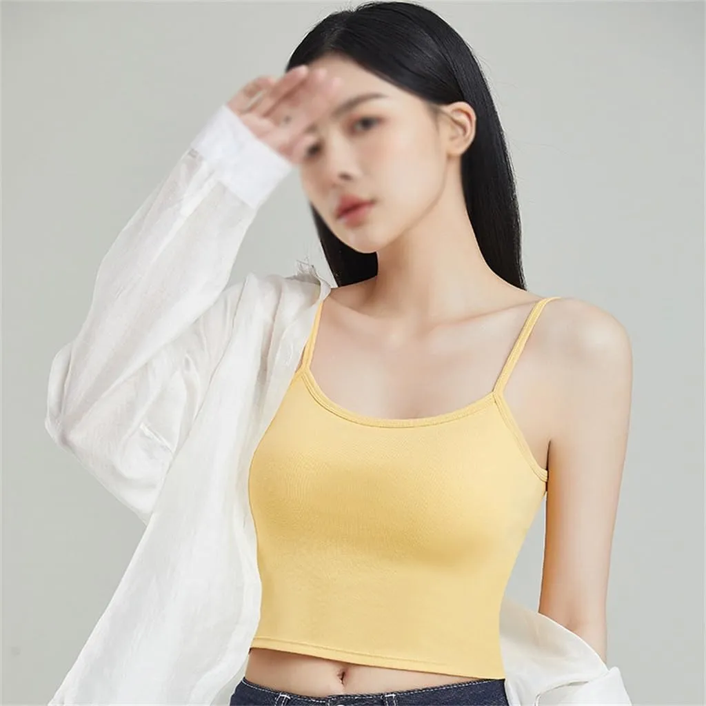 Sexy Backless Camisole Vest for Inner and Outer Wear Wrapped Around The Chest