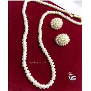 single real  pearl mala with tops