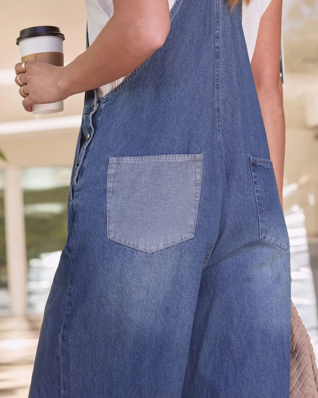 Sloane Relaxed Denim Overalls