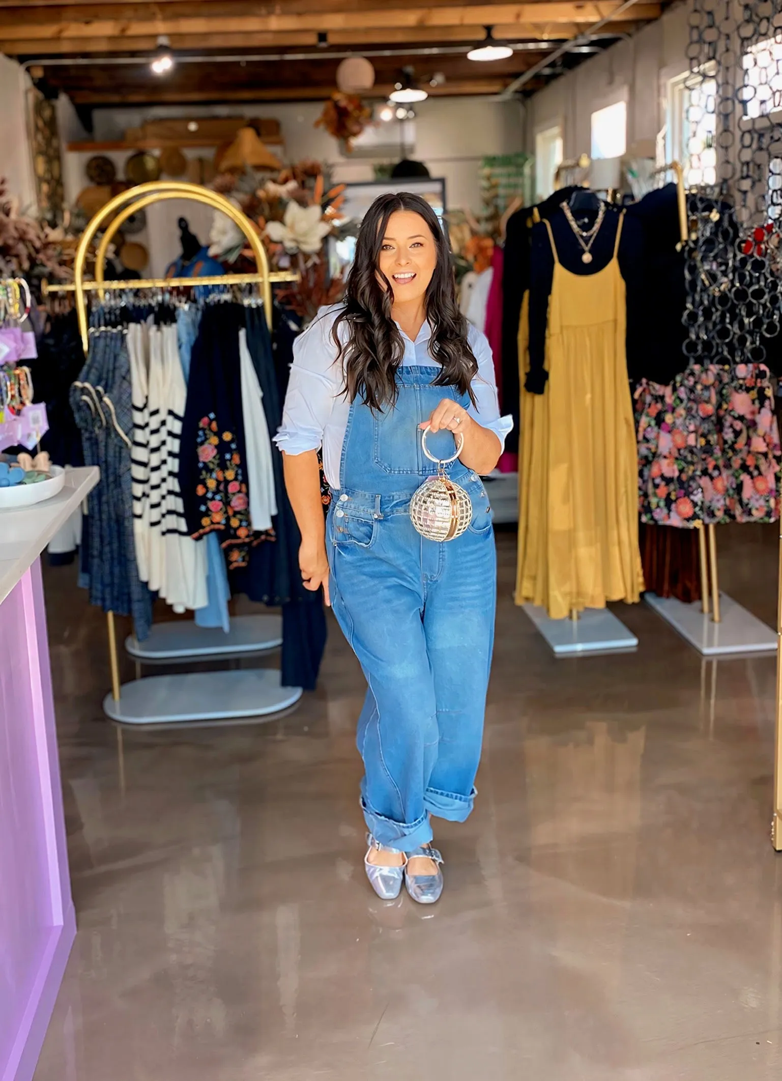 Slouchy Denim Overalls