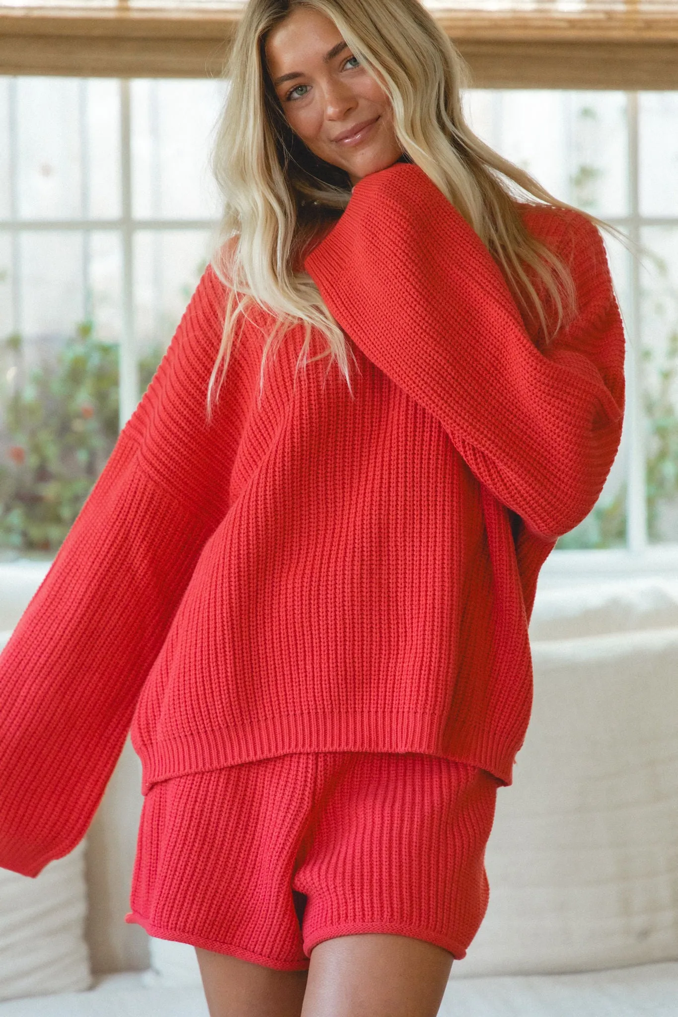 Slow Tide Oversized Cable Knit Sweater
