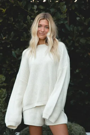 Slow Tide Oversized Cable Knit Sweater