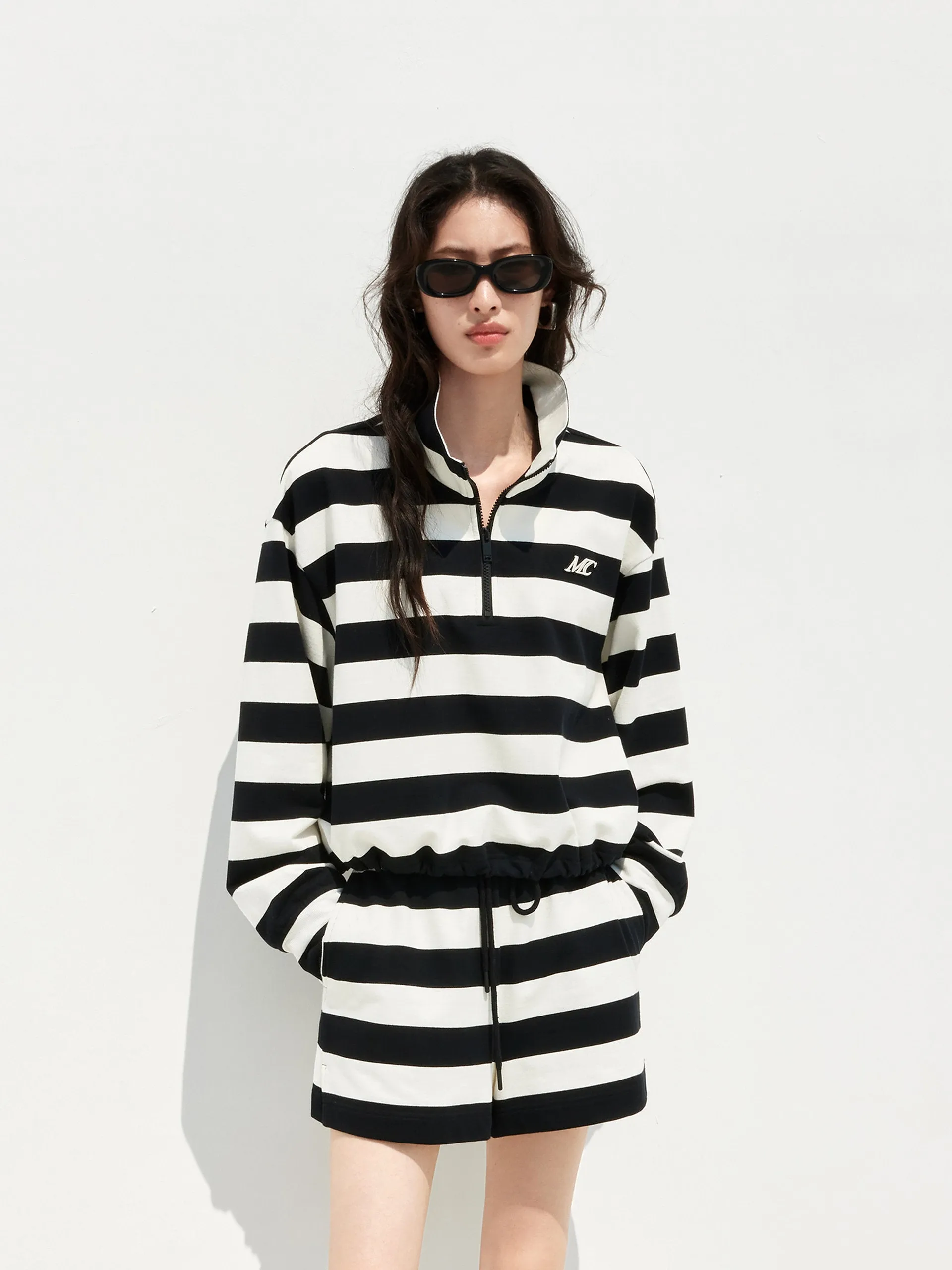 Striped Logo Cotton Top