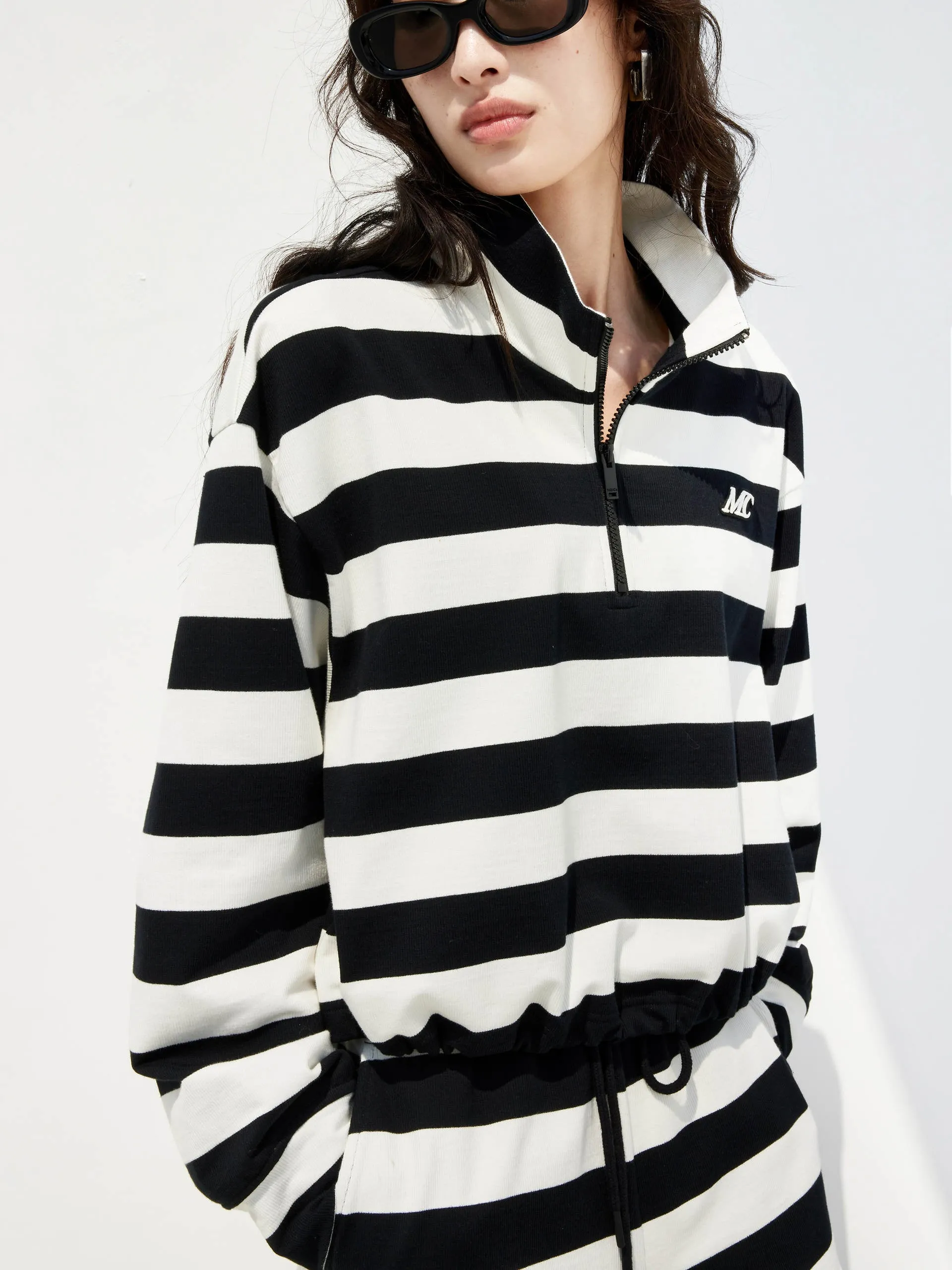 Striped Logo Cotton Top