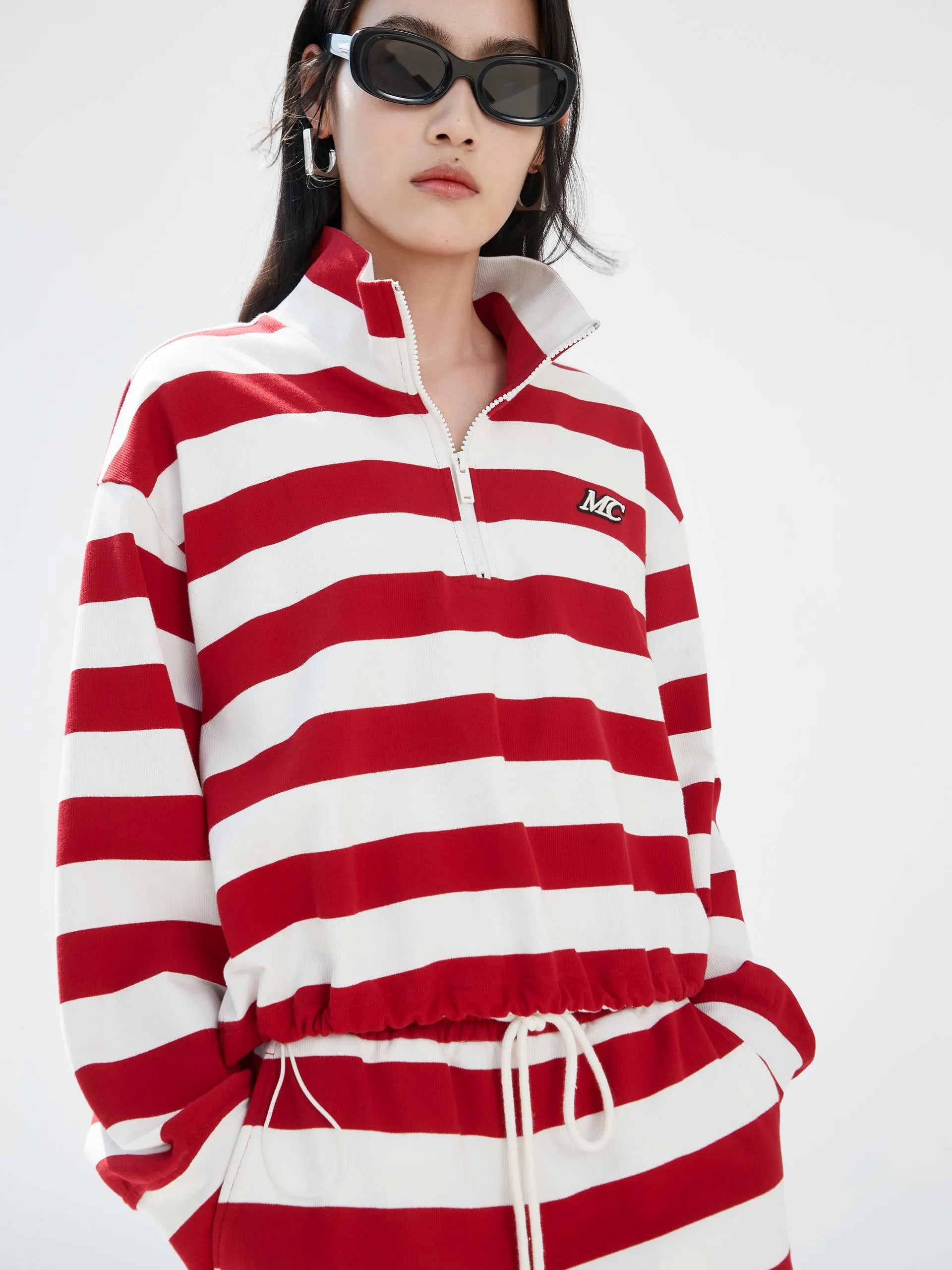Striped Logo Cotton Top