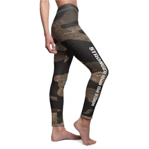 Stronger Than The Storm - Burgundy Camo - Women's Lightweight Leggings