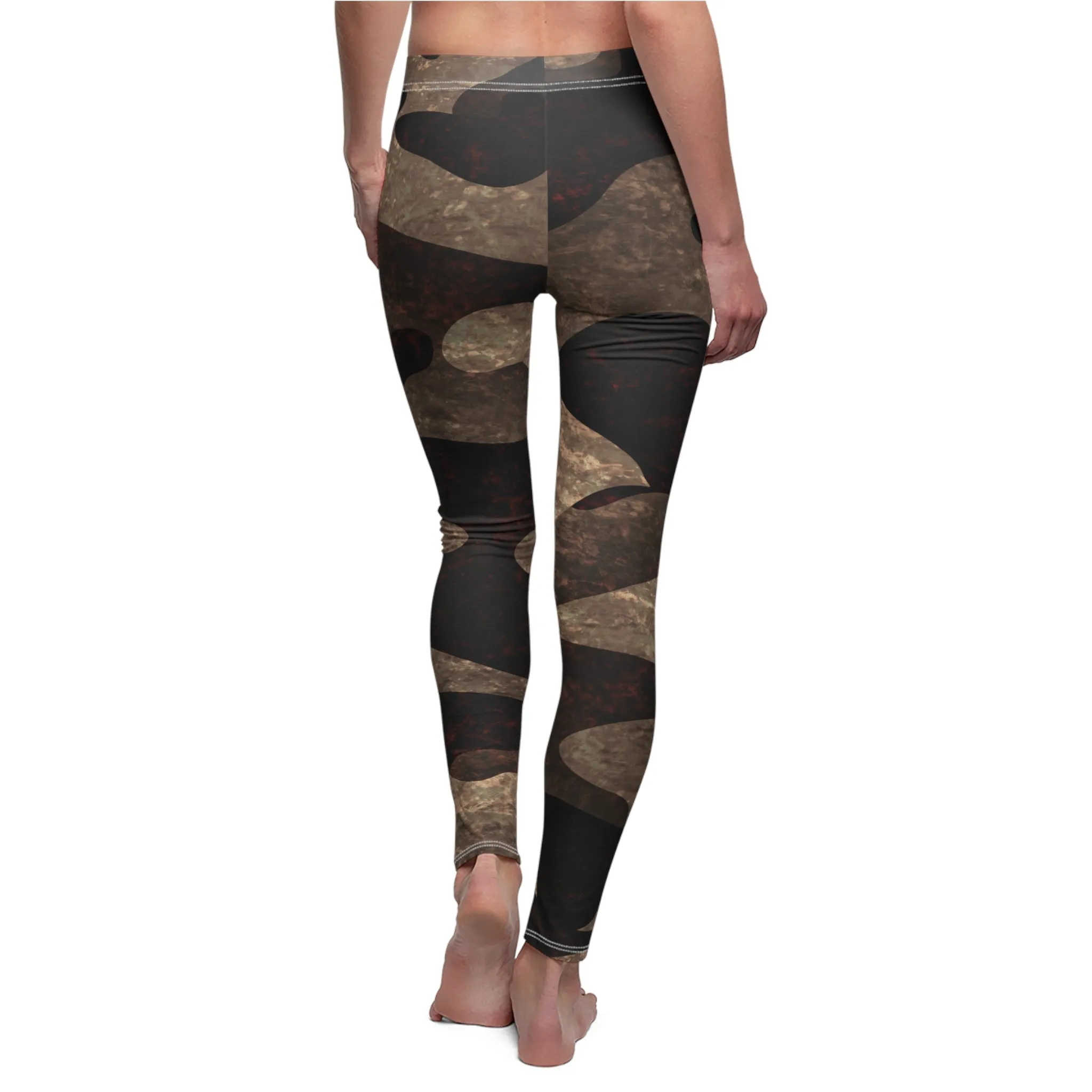 Stronger Than The Storm - Burgundy Camo - Women's Lightweight Leggings