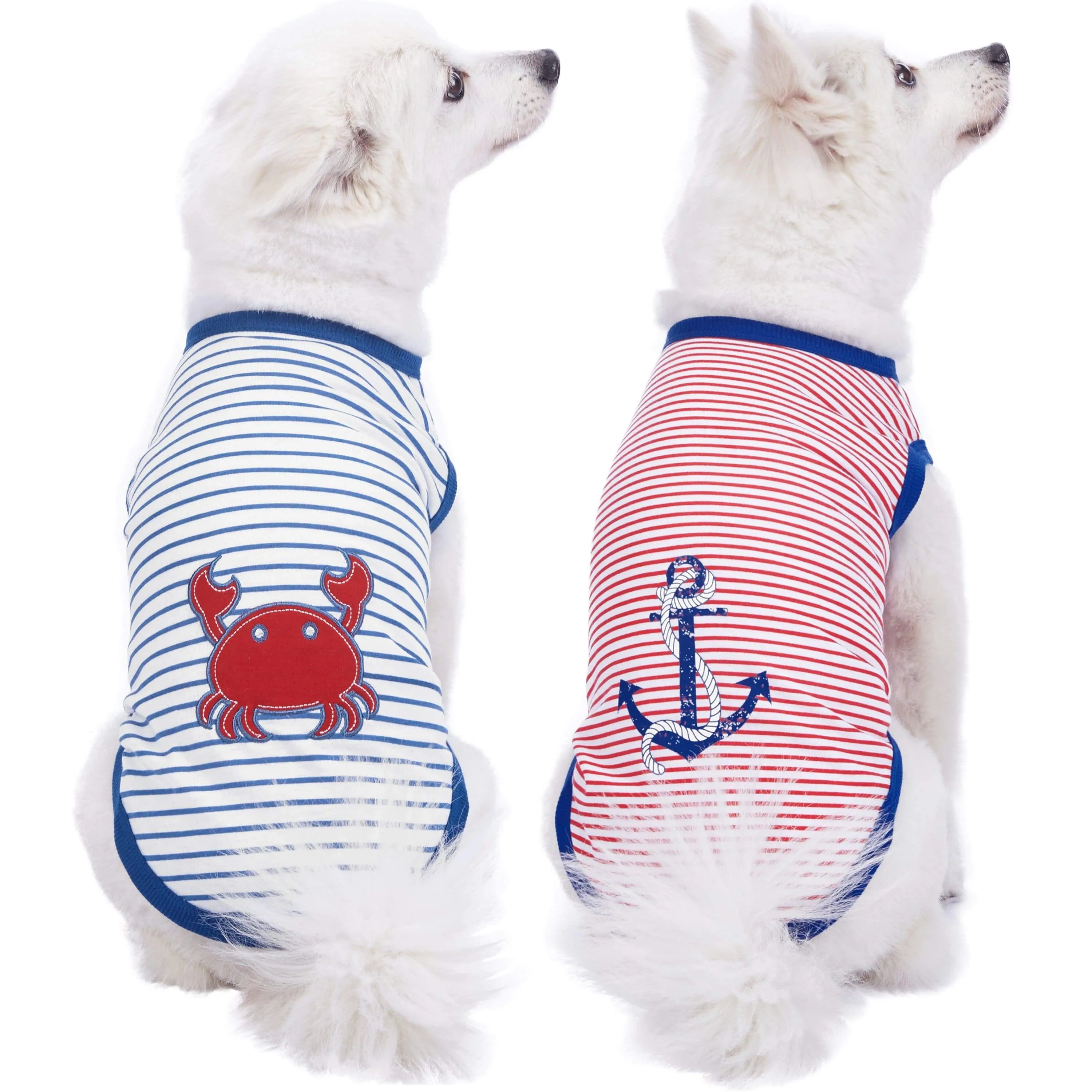 Summer Vacation Beach Dog T-shirts, 2 Pack Sunshine Shirts