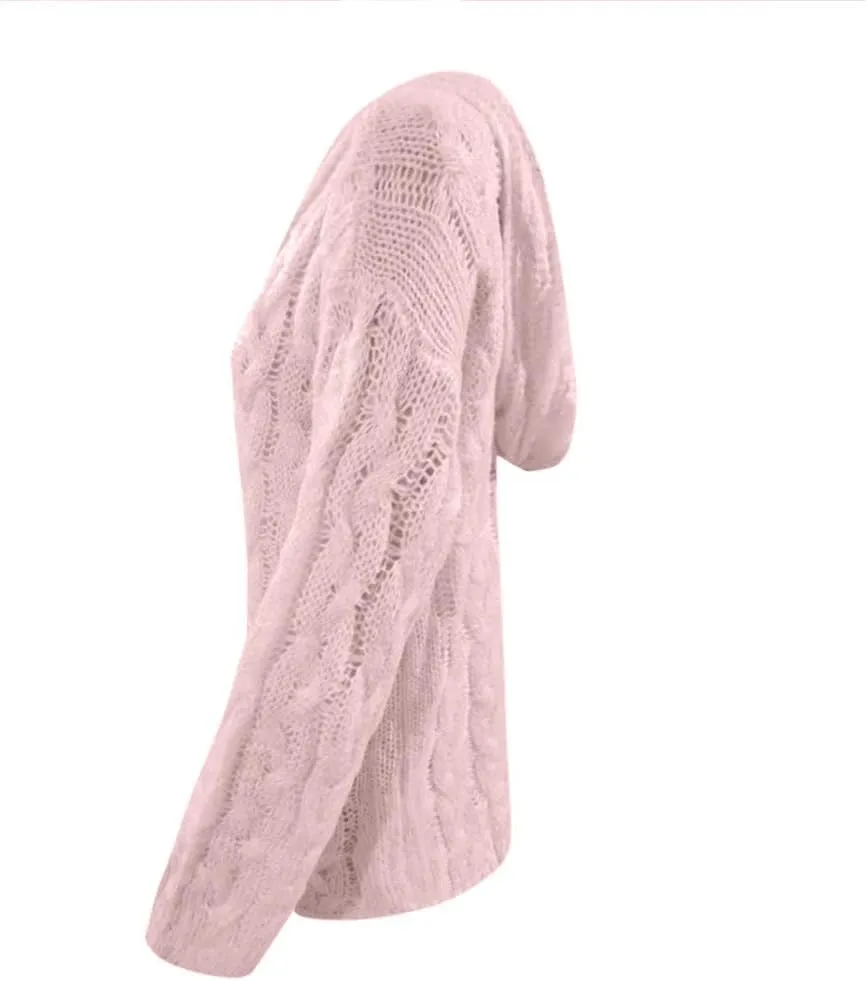 TANGNADE Womens Winter Sweaters Plus Size Hoodies Sweater Knit V Neck Tops Oversized Fashion Casual Long Sleeve Pullover