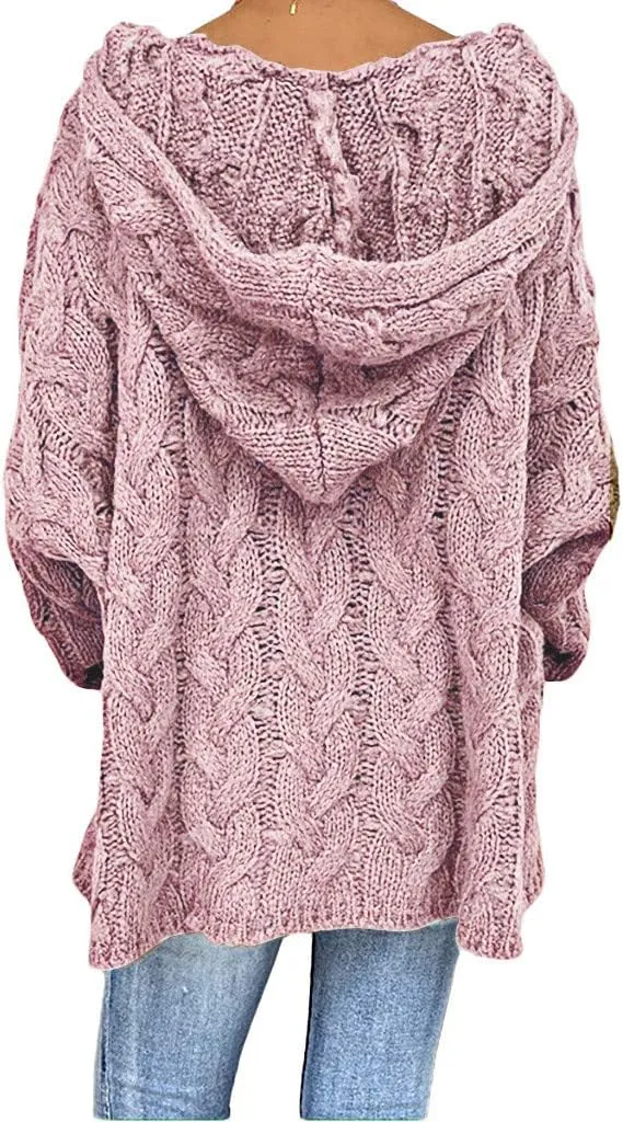 TANGNADE Womens Winter Sweaters Plus Size Hoodies Sweater Knit V Neck Tops Oversized Fashion Casual Long Sleeve Pullover