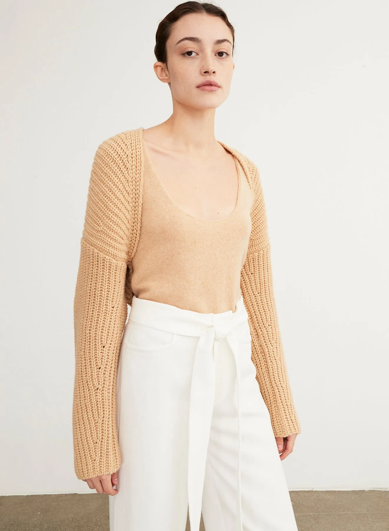 Vince - Lofty Rib Bolero in Light H Brass