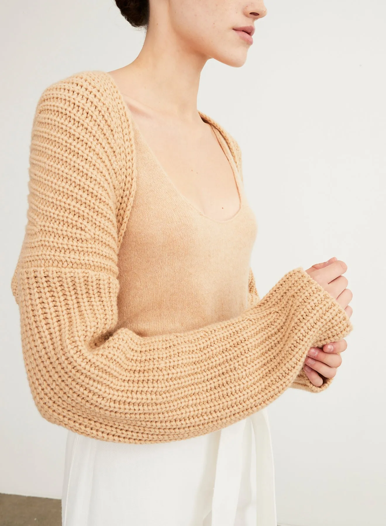 Vince - Lofty Rib Bolero in Light H Brass
