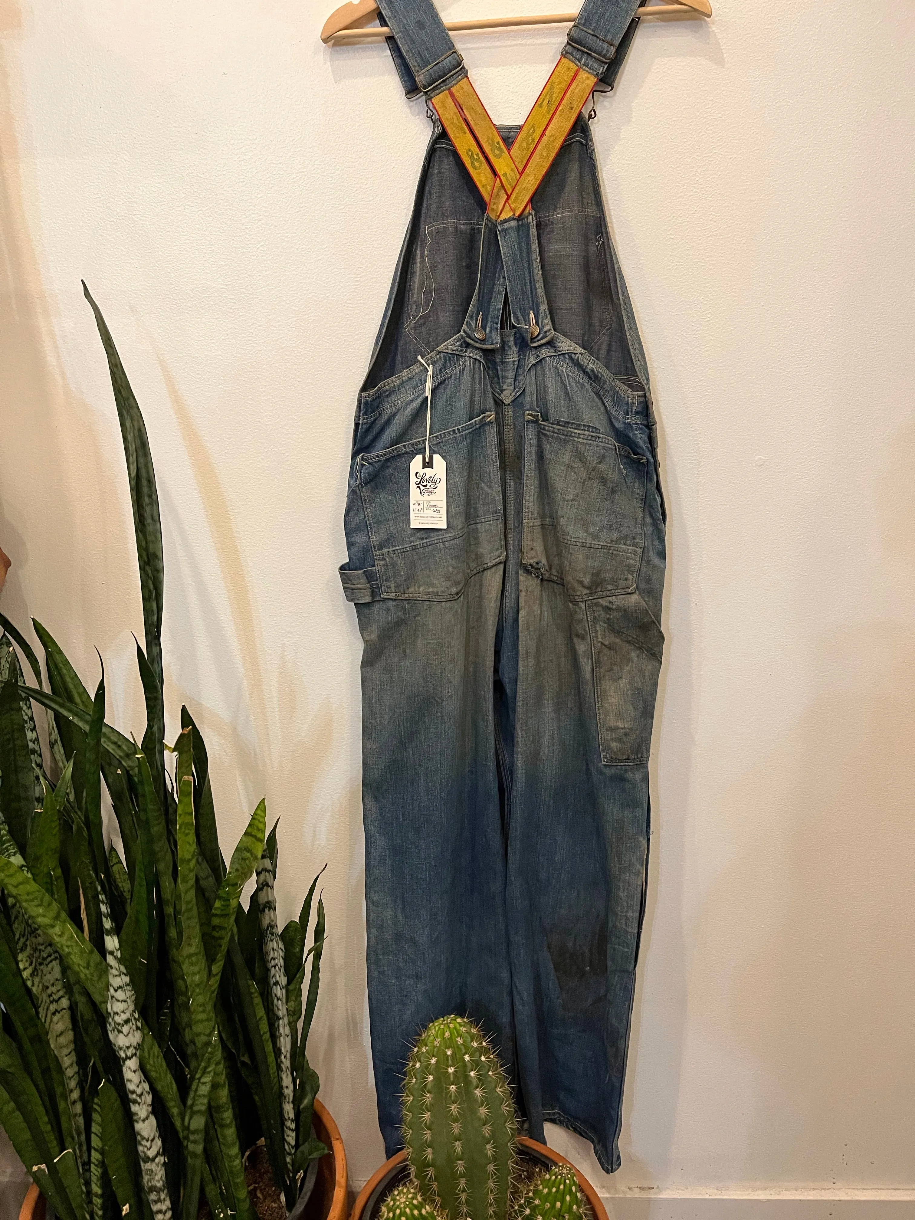 Vintage 1930s N & W Brand Low-Back Overalls
