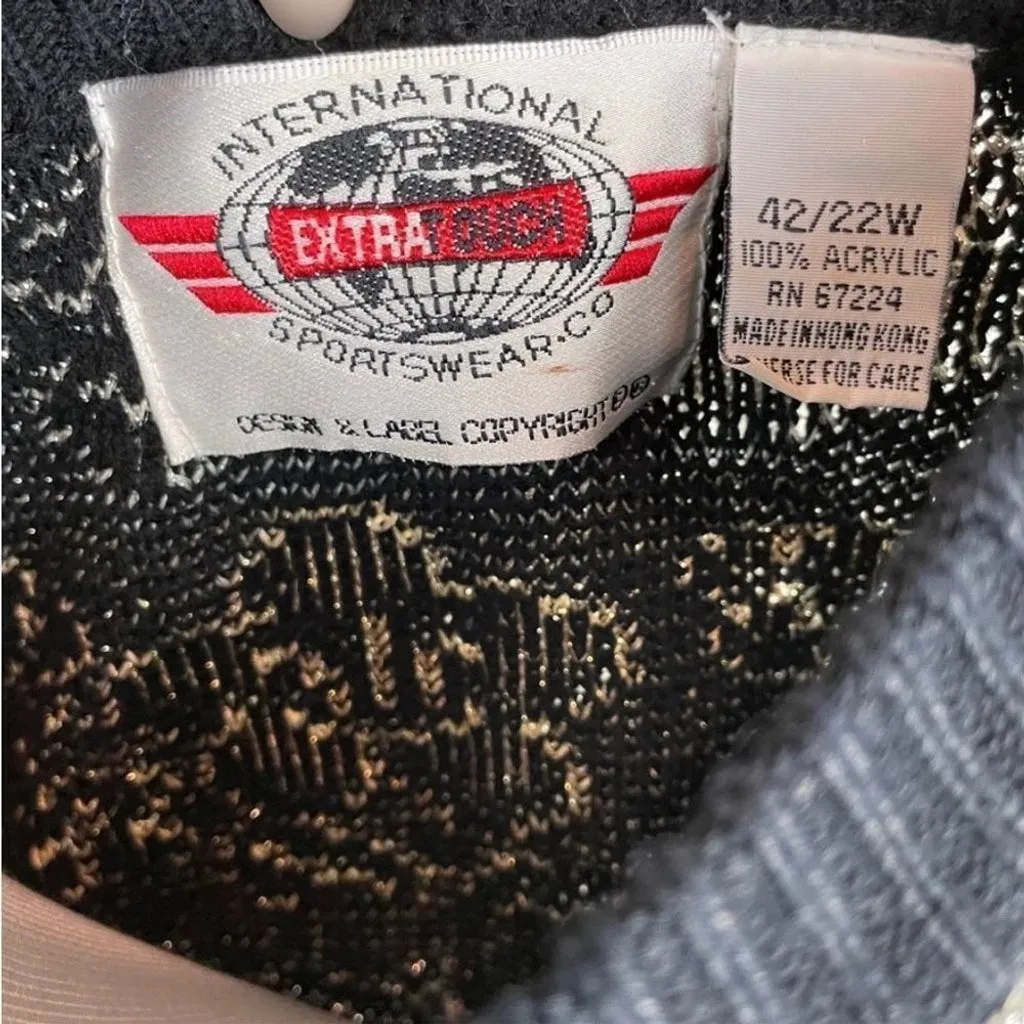 Vintage InternationalSportswear Metallic Floral Sweater