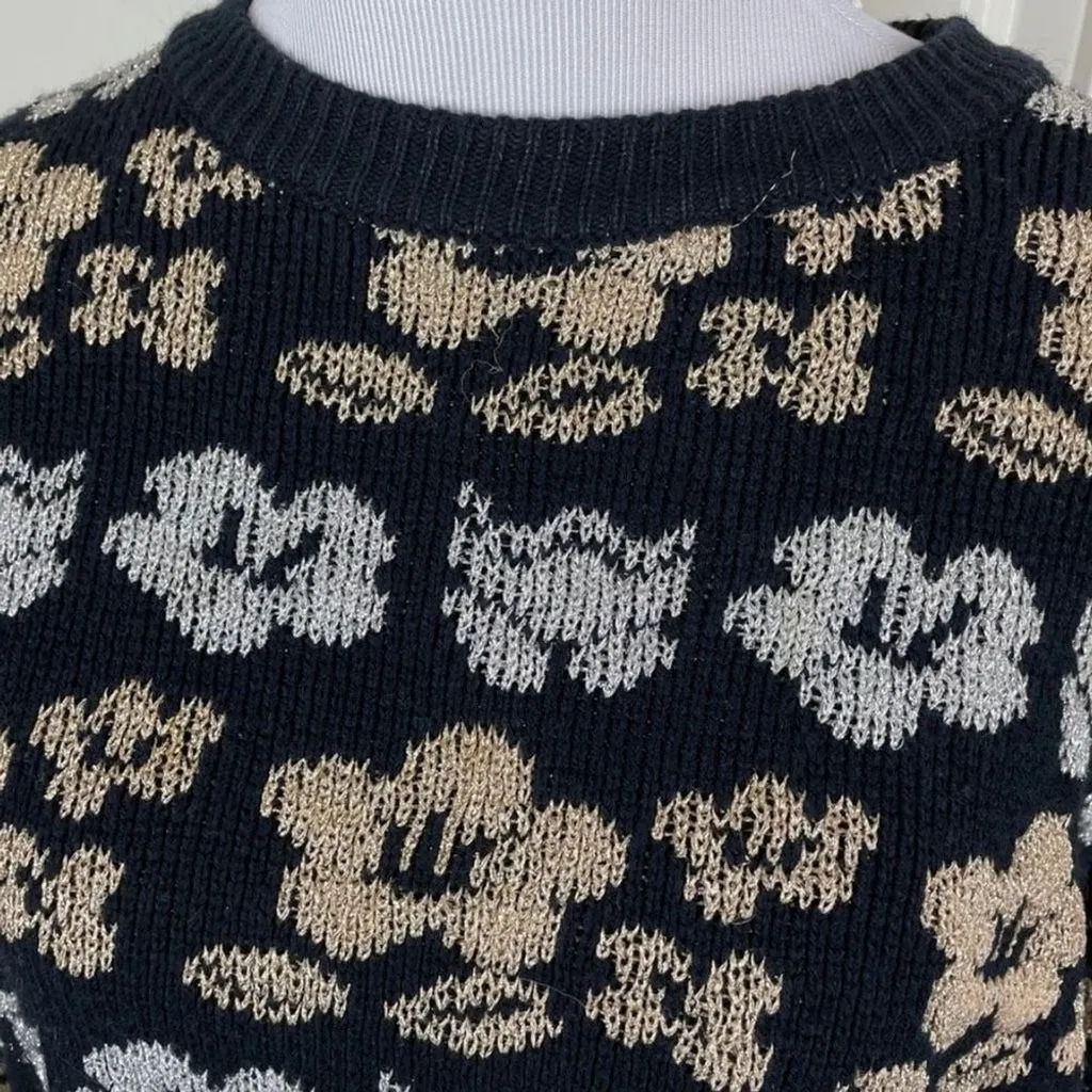 Vintage InternationalSportswear Metallic Floral Sweater