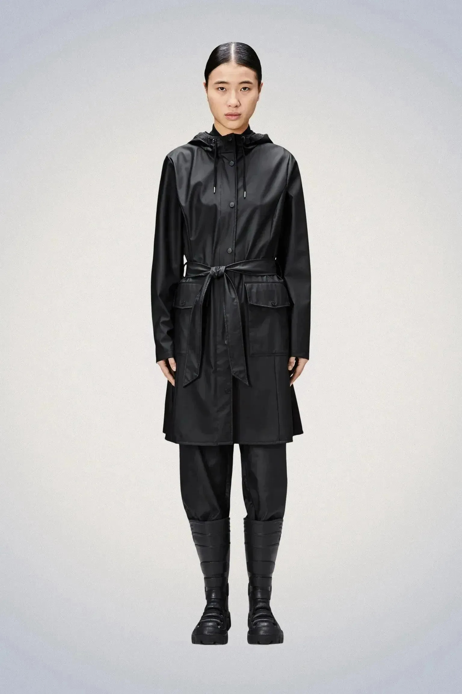 Waterproof Curve Rain Jacket | Black
