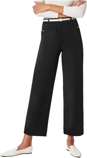 Wide Leg Pants for Women Winter ightweight Hiking Pants with Pockets Solid Color Elastic Waist