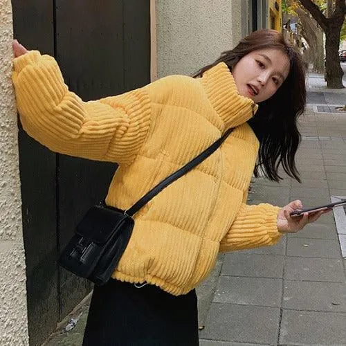 Winter warm short cotton jacket