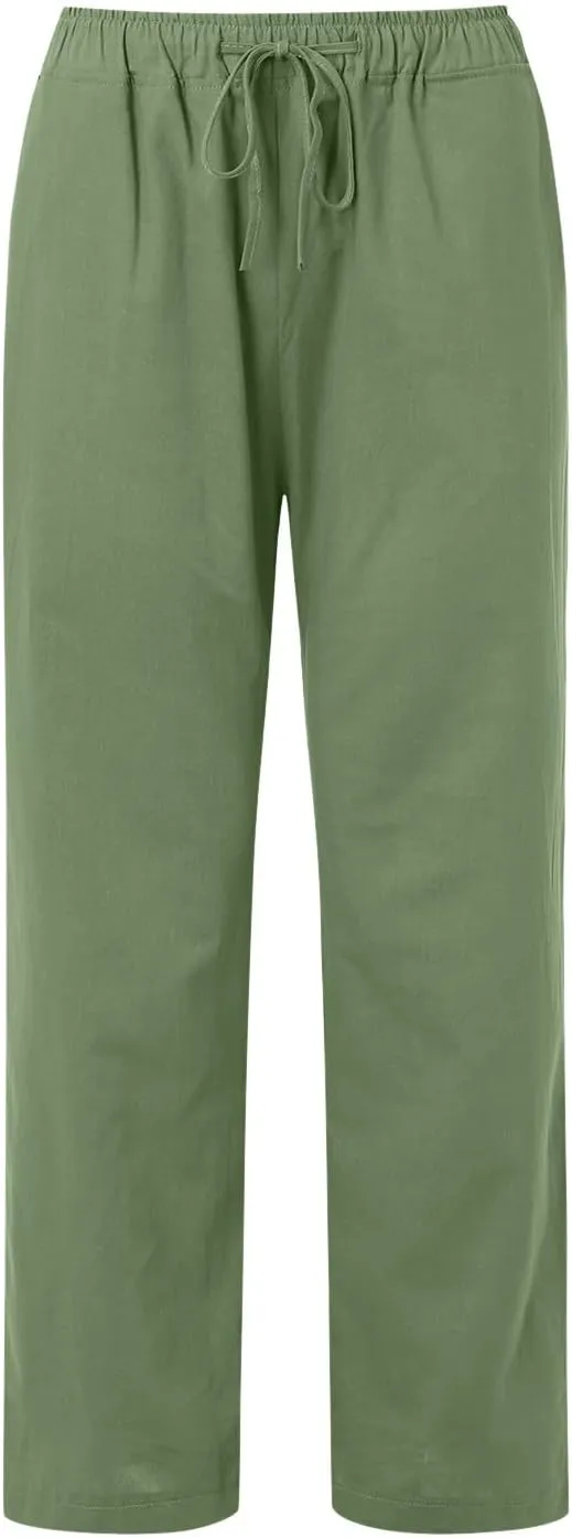 Womens Cargo Sweatpants Winter Wide Sports Jeans with Pockets Elastic Waist Elastic Waist
