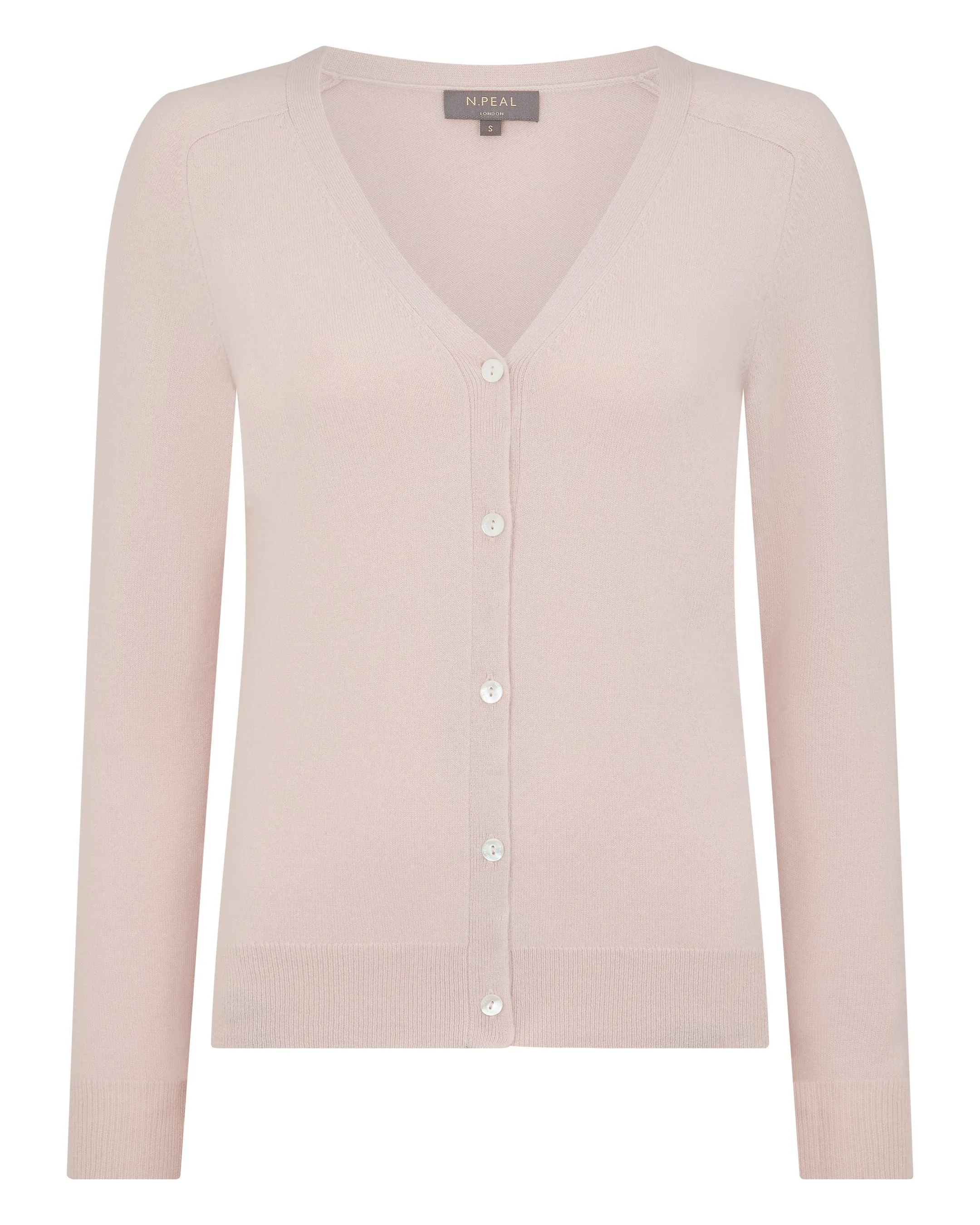 Women's Lara V Neck Cashmere Cardigan Dusk Pink
