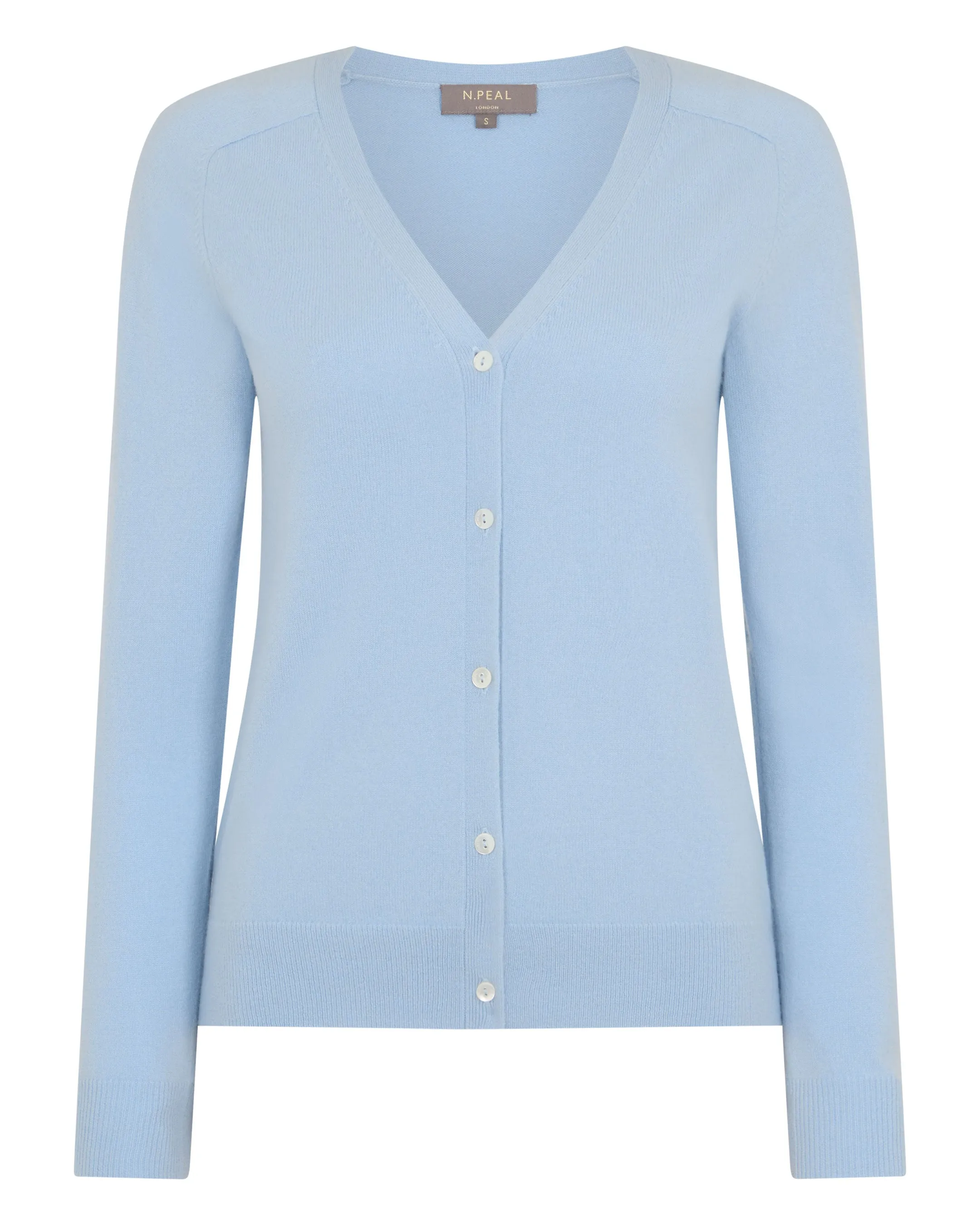 Women's Lara V Neck Cashmere Cardigan Sea Mist Blue