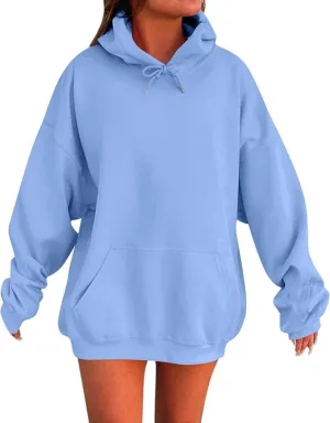 Womens Oversized Hoodies Winter Cute Sweatshirts Pullover 2024 Warm Clothes Fall Trendy Outfits Drawstring Sweater