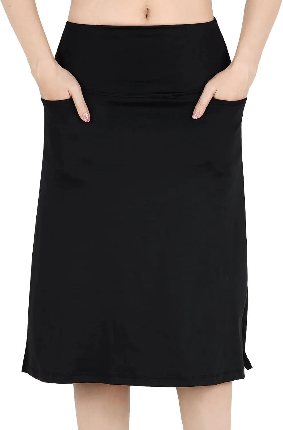 Womens Skorts Modest Knee Length Skirts Athletic Midi Active Running Skirt