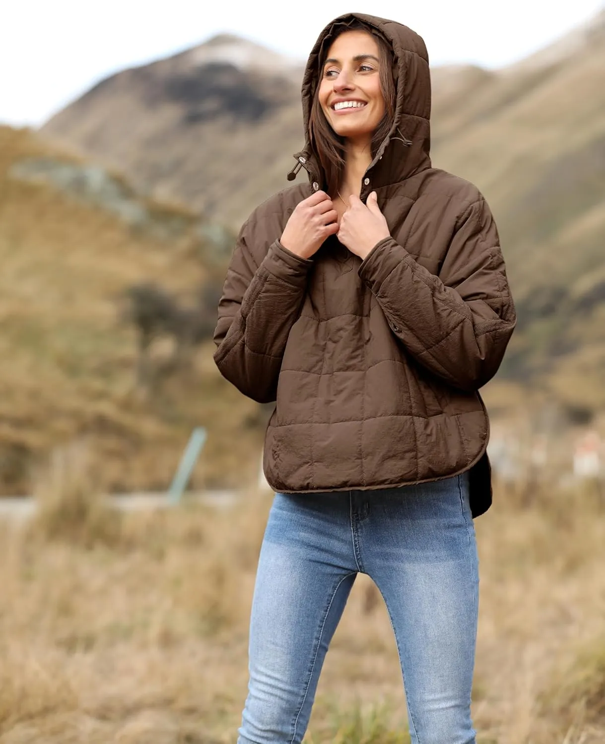 Yidarer Women's Lightweight Pullover Puffer Jacket Hooded Oversized Warm Quilted Padded Hoodies Coat