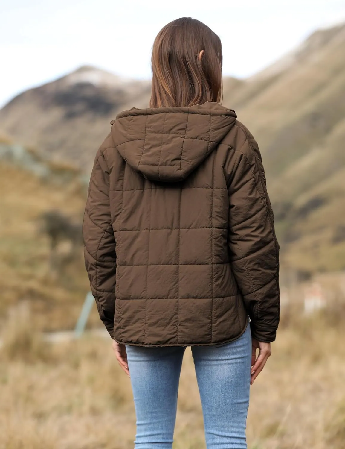 Yidarer Women's Lightweight Pullover Puffer Jacket Hooded Oversized Warm Quilted Padded Hoodies Coat