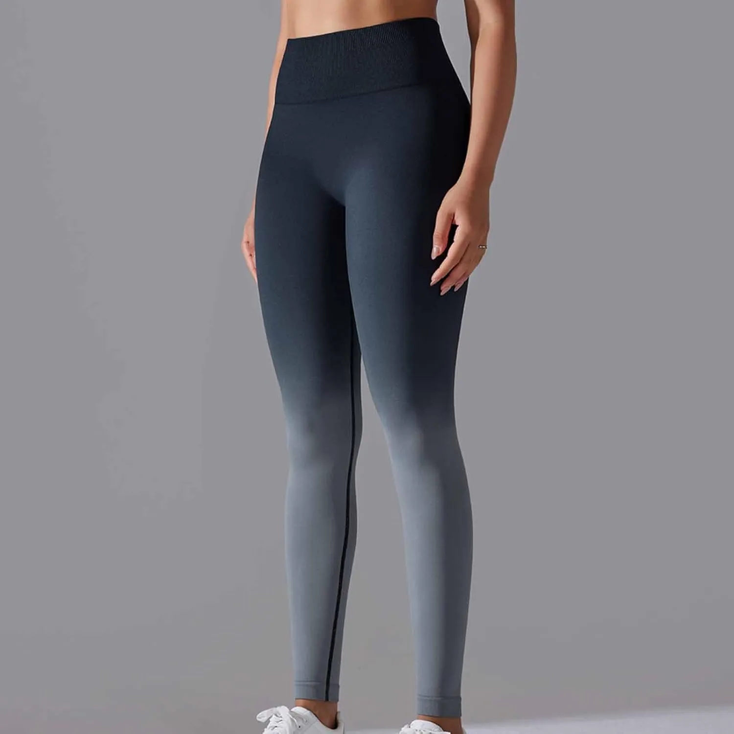 Yoga Pants for Women Compression Tights High Waist Gym Leggings Gradient Workout Trousers Exercise Gym Fitness Bottoms