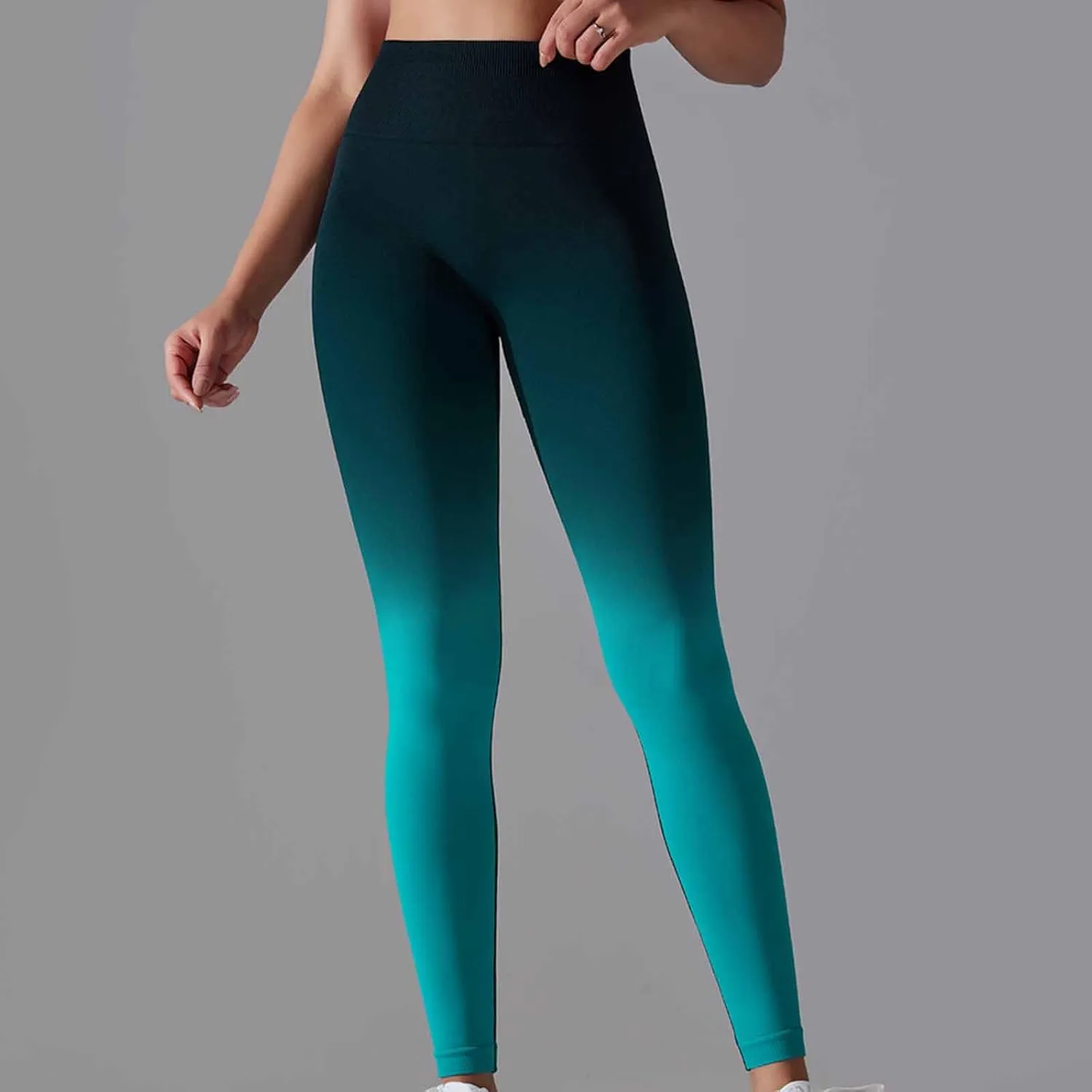 Yoga Pants for Women Compression Tights High Waist Gym Leggings Gradient Workout Trousers Exercise Gym Fitness Bottoms