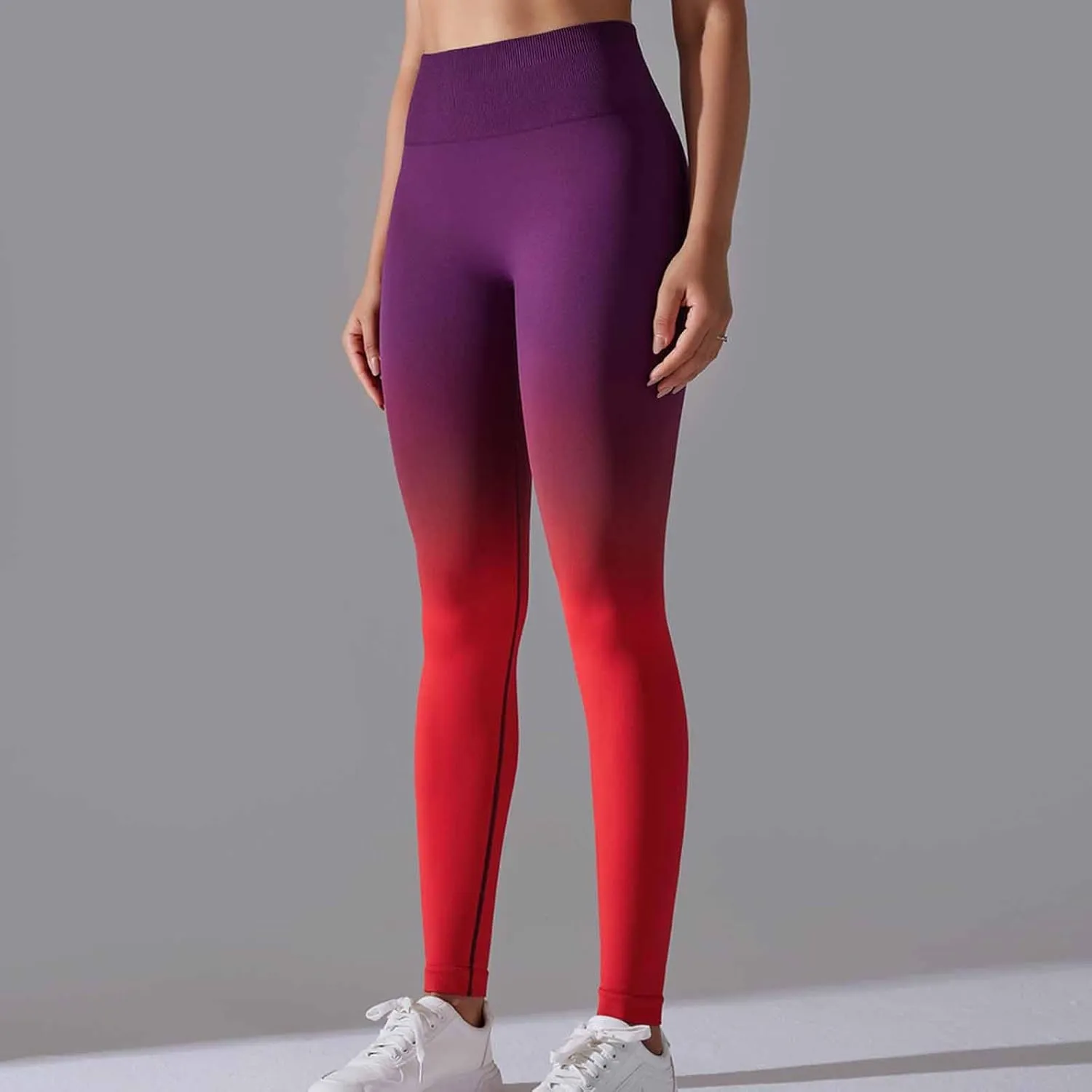 Yoga Pants for Women Compression Tights High Waist Gym Leggings Gradient Workout Trousers Exercise Gym Fitness Bottoms